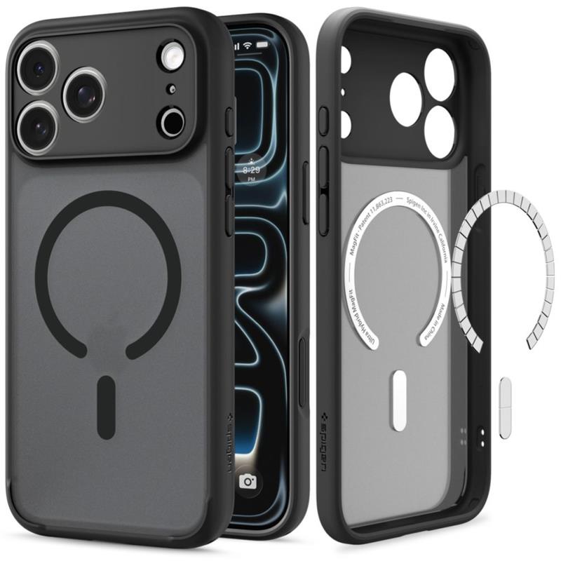 Θήκη TPU & PC Spigen Apple iPhone 18 Pro/ 17 Pro MagSafe Ultra Hybrid Frost Μαύρο