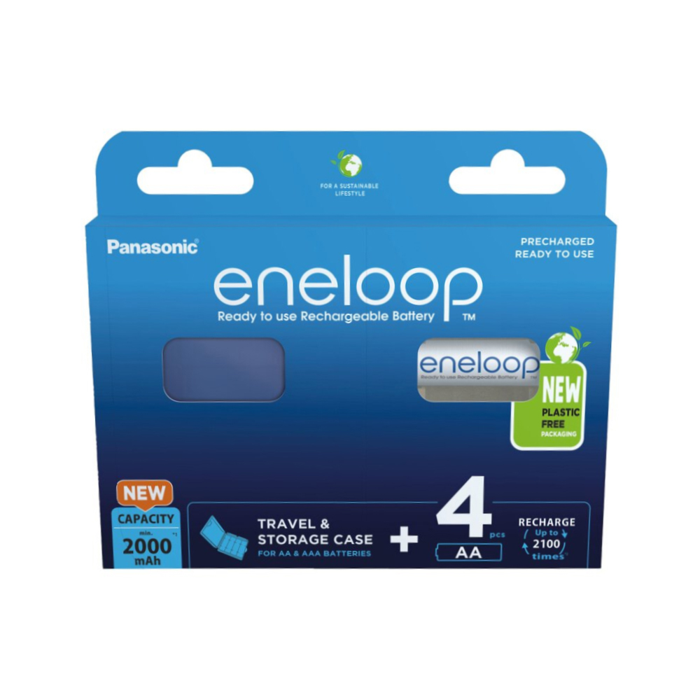 39218.jpg Μπαταρία Επαναφορτιζόμενη Panasonic eneloop BK-3MCDEC4BE 2000mAh size AA Ni-MH 1.2V Τεμ. 4 με κουτί αποθήκευσης