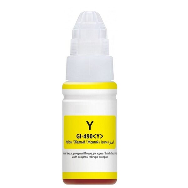 Μελάνι CANON Συμβατό GI-490 Y (0666C001) 70ml Σελίδες:7000 Yellow για G1400, G2400, G3400