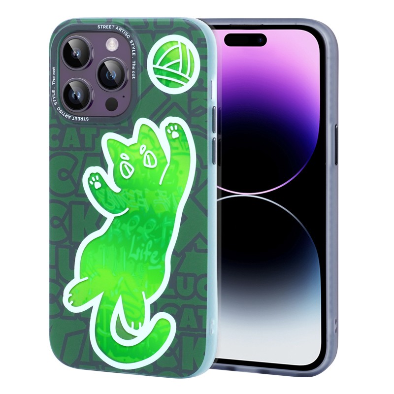 39757.jpg Θήκη Hoco Cool Me Series για Apple iPhone 14 Pro 3D Cat