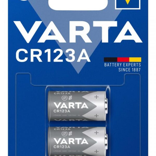 VARTA μπαταρία λιθίου CR123A, 3V, 2τμχ