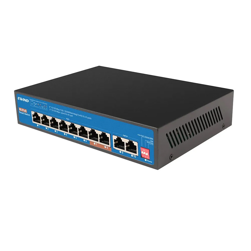 Ethernet Switch Ewind EW-S1610CF-AP 8x10/100Mbps + 2x100Mbps RJ45 PoE Build-in