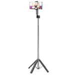 Selfie Stick Hoco K18 Wave για Συσκευές 4.5"- 7" 70mAh Ύψος 97cm Μαύρη