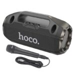 Φορητό Ηχείο Wireless Hoco HA3 Drum TWS BT 5.0 4000mAh 20W με USB Micro SD και Ενσύρματο Μικρόφωνο Μαύρο