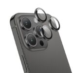 Προστασία Κάμερας Hoco 3D Metal V14 για Apple iPhone 15 Pro 15 Pro Max 16 Pro 16 Pro Max Space Grey