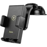 Βάση Στήριξης Αυτοκινήτου Hoco HW22 Precious με Wireless Fast Charger έως 15W USB Μαύρη 4.5"-7"