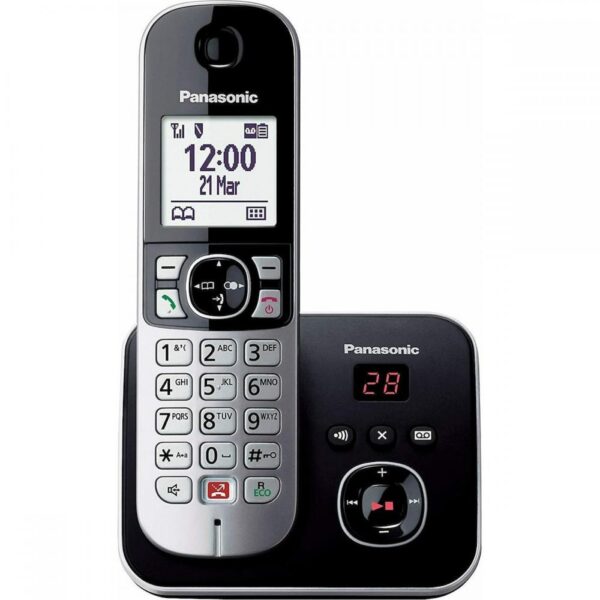 Ασύρματο Ψηφιακό Τηλέφωνο Panasonic KX-TG6861GRB με Αποκλεισμός Kλήσεων και Αυτόματο Τηλεφωνητή Μαύρο