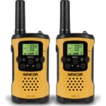 Walkie Talkie Sencor SMR 113 Mini Size Σετ 2τεμ. με Yποδοχή Hands Free 2.5mm Εύρος Κάλυψης 5 km 3ΑΑΑ Μαύρο/Κίτρινο