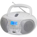 ΡαδιοCD Boombox Sencor SPT 2700 WH 3W με Bluetooth v5.0 CD USB 3.5mm και LCD Οθόνη Λευκό