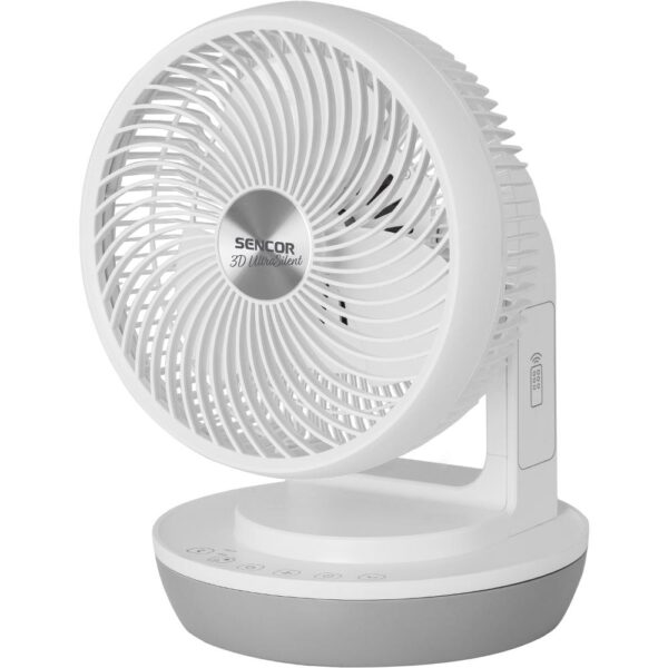 Επιτραπέζιος Ανεμιστήρας Sencor SFE 2340WH 45W Διαμέτρου 23cm UltraSilent με 3 Ταχύτητες και 3 Επιλογές Λειτουργίας Λευκός