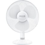 Επιτραπέζιος Ανεμιστήρας Sencor SFE 4037WH-EUE3 50W Διαμέτρου 40cm με 3 Ταχύτητες και Δυνατότητα Αυτόματης Περιστροφής εως 90° Λευκός