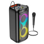 Φορητό Ηχείο Hoco HA6 Danny BT V5.3 30W 4500mAh 5h Αναπαραγωγή με Micro SD USB RGB LED Φωτισμό και Ενσύρματo Μικρόφωνo