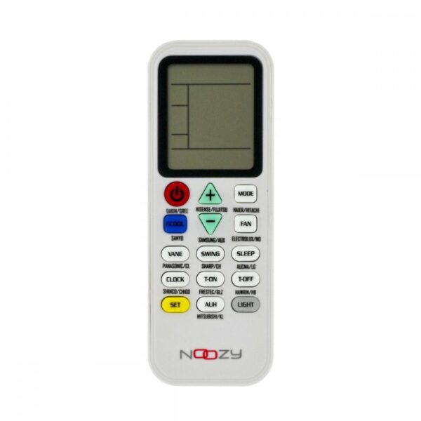 Τηλεχειριστήριο Universal Noozy RC5 για Κλιματιστικά Έτοιμο για Χρήση Χωρίς Προγραμματισμό με Φωτιζόμενη Οθόνη