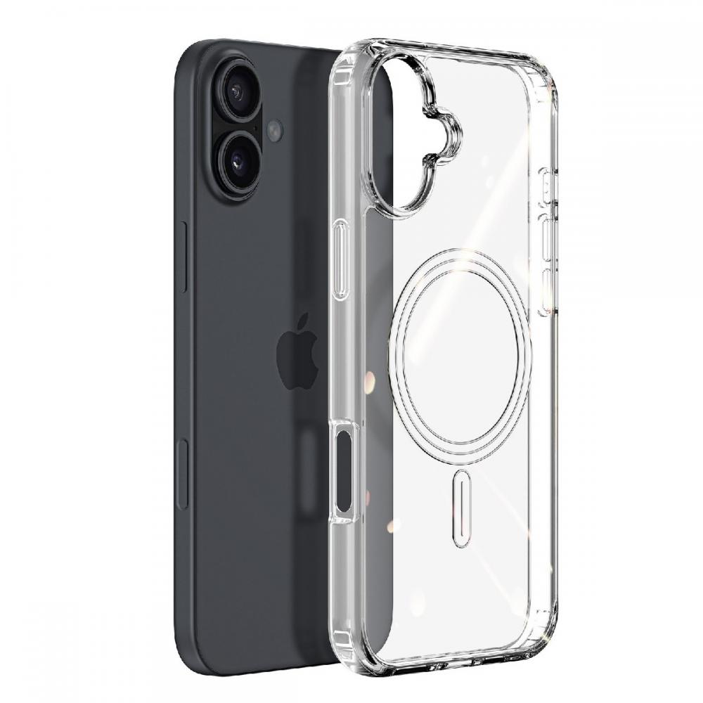Θήκη TPU Ancus Magnetic Ring για Apple iPhone 16 Plus Διάφανη