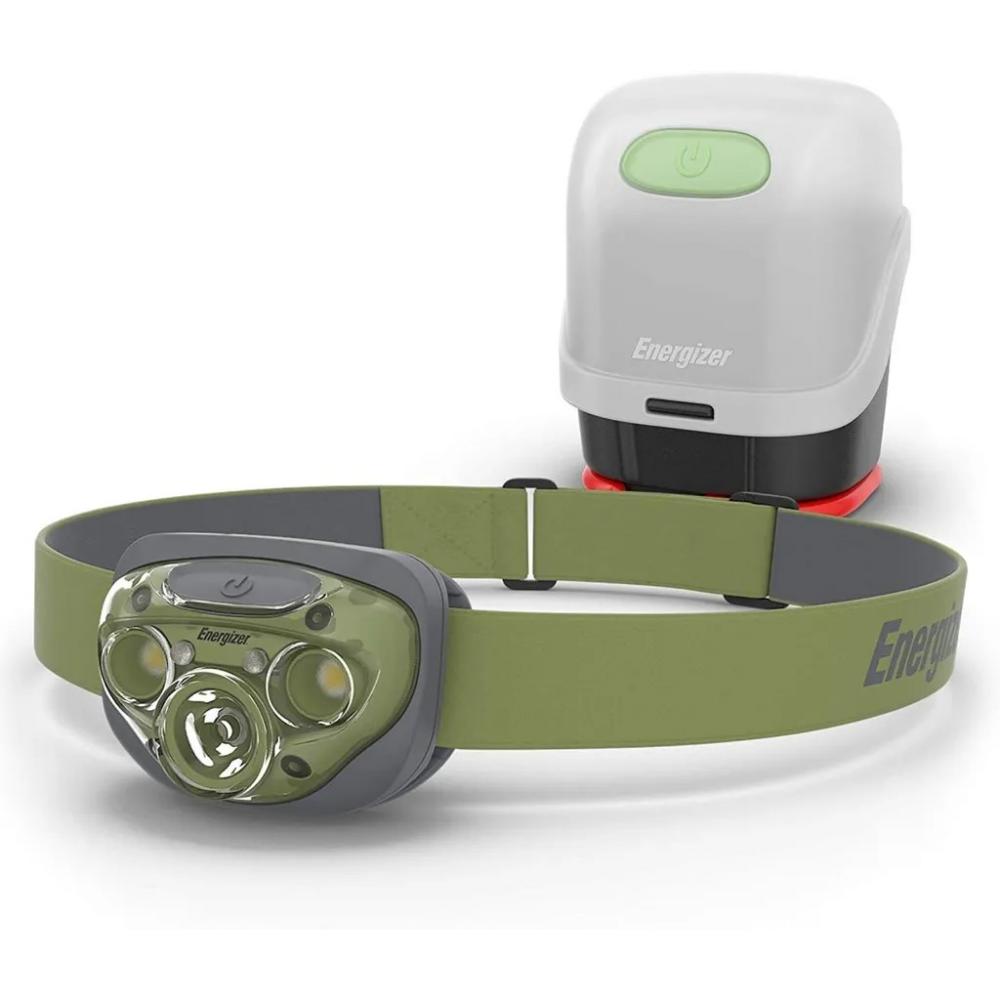 45552.jpg Φακός Κεφαλής Energizer Vision HD 3 Led 260 Lumens IPX4 με Θήκη Μετατροπής Φανού και μπαταρίες AAA Πράσινο