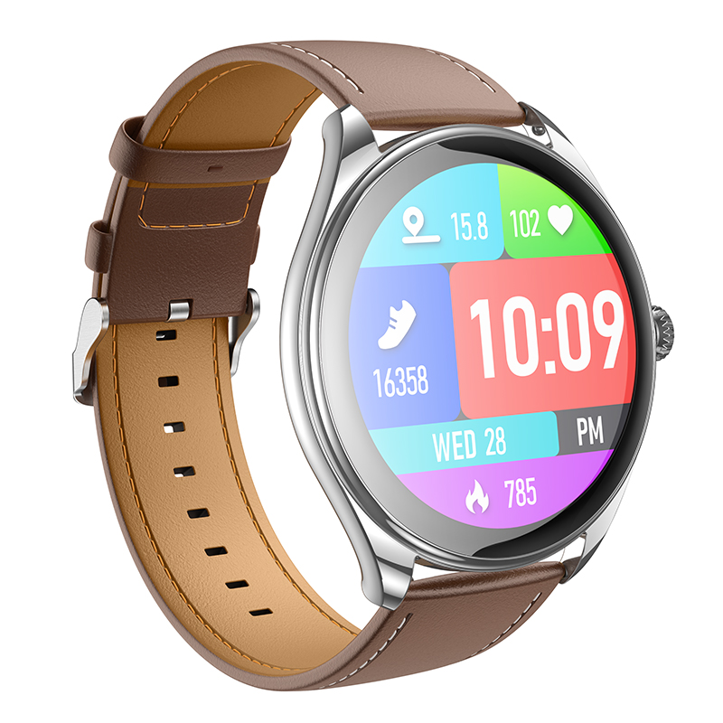 Smartwatch Hoco Y22 IP67 AMOLED Οθόνη 1.43" 200mAh με Δυνατότητα Κλήσεων Ασημί