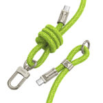 Καλώδιο Φόρτισης/Λουράκι Λαιμού Hoco GH7 USB-C σε USB-C 60W 3A Braided Πράσινο 1.8m