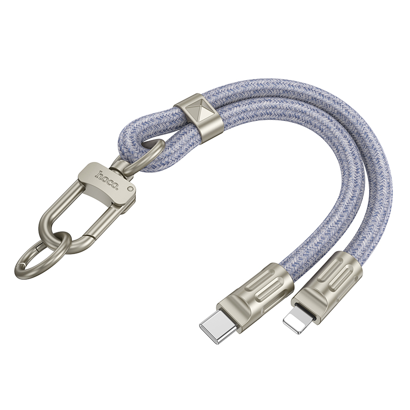 Hoco GH5 Καλώδιο Φόρτισης/Λουράκι Καρπού USB-C σε Lightning PD20W Braided Μπλε 22cm