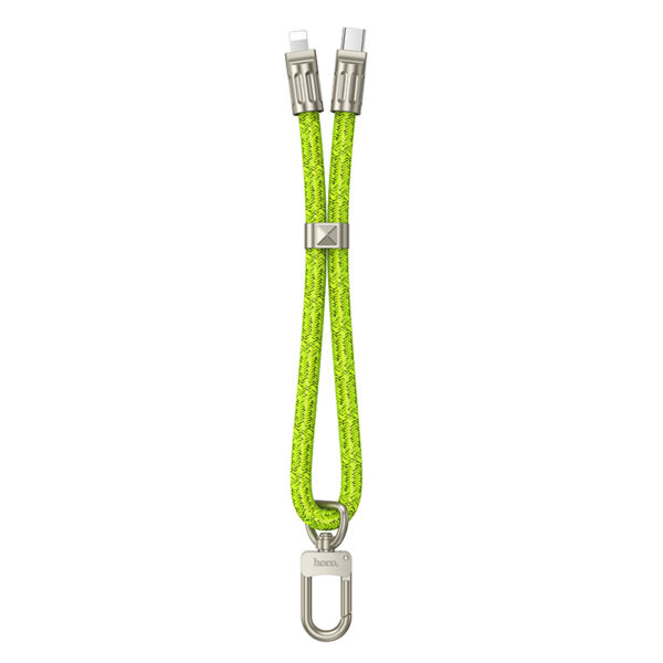 Hoco GH5 Καλώδιο Φόρτισης/Λουράκι Καρπού USB-C σε Lightning PD20W Braided Πράσινο 22cm