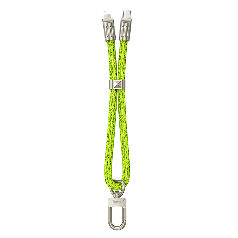 Hoco GH5 Καλώδιο Φόρτισης/Λουράκι Καρπού USB-C σε Lightning PD20W Braided Πράσινο 22cm