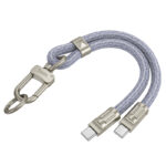 Hoco GH5 Καλώδιο Φόρτισης/Λουράκι Καρπού USB-C σε USB-C 60W 3A Braided Μπλε 22cm