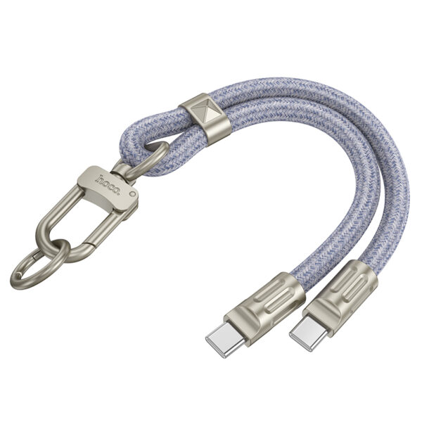 Hoco GH5 Καλώδιο Φόρτισης/Λουράκι Καρπού USB-C σε USB-C 60W 3A Braided Μπλε 22cm