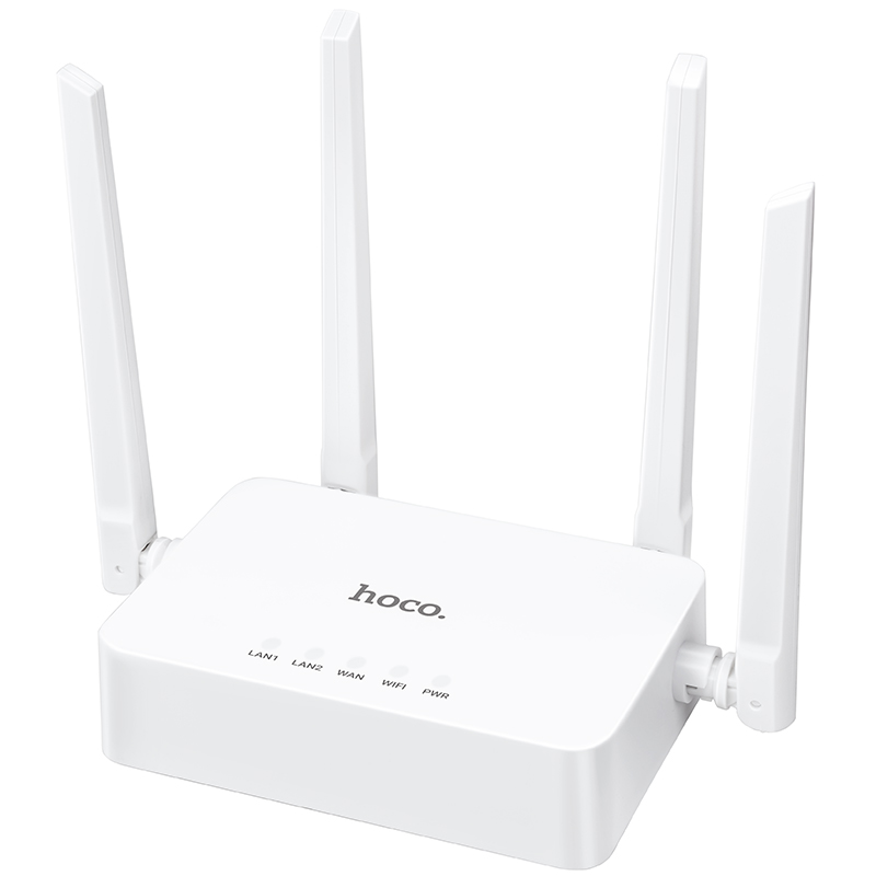 Wifi Router Hoco. DQ04 300Mbps 4x5dBi 2.4GHz Λευκό