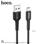 Καλώδιο σύνδεσης Hoco. DU01 Novel USB σε USB-C 3.0A για Φόρτιση και Μεταφορά Δεδομένων Μαύρο 1m