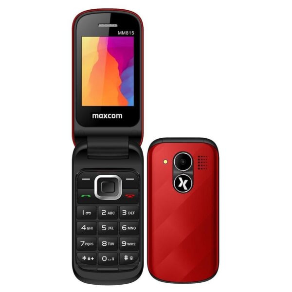 Maxcom MM815 2.4" Dual Sim με Κάμερα, Ραδιόφωνο 1000mAh Κόκκινο με Φορτιστή
