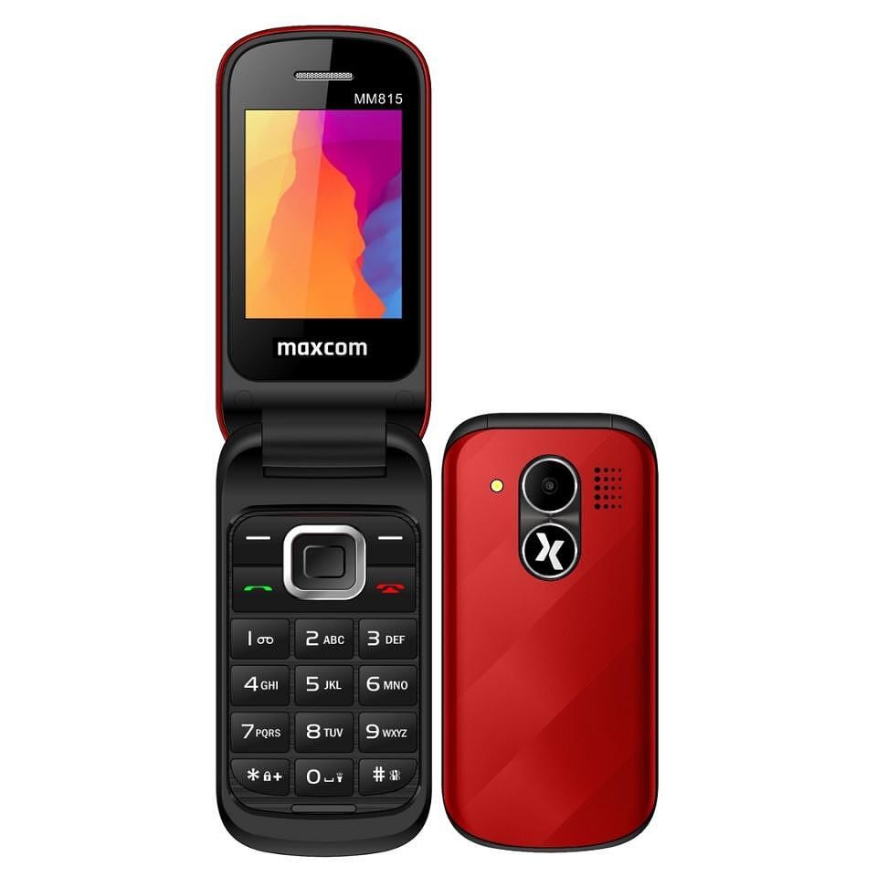 Maxcom MM815 2.4" Dual Sim με Κάμερα, Ραδιόφωνο 1000mAh Κόκκινο με Φορτιστή