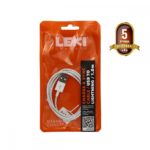 Καλώδιο Σύνδεσης και Φόρτισης Leki Orange Concept USB σε Lightning Λευκό 1m