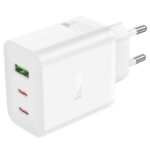 Φορτιστής Ταξιδίου Hoco N51 Scenery PD65W με 2xUSB-C και 1xUSB-A Λευκός