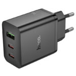 Φορτιστής Ταξιδίου Hoco N50 Scenery GaN Tech PD45W με 2xUSB-C και 1xUSB-A Μαύρος