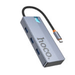 USB Hub Hoco HB50 Wow 5-in-1 USB-C σε HDTV+PD+ 3 x USB3.0 Γκρι 18cm