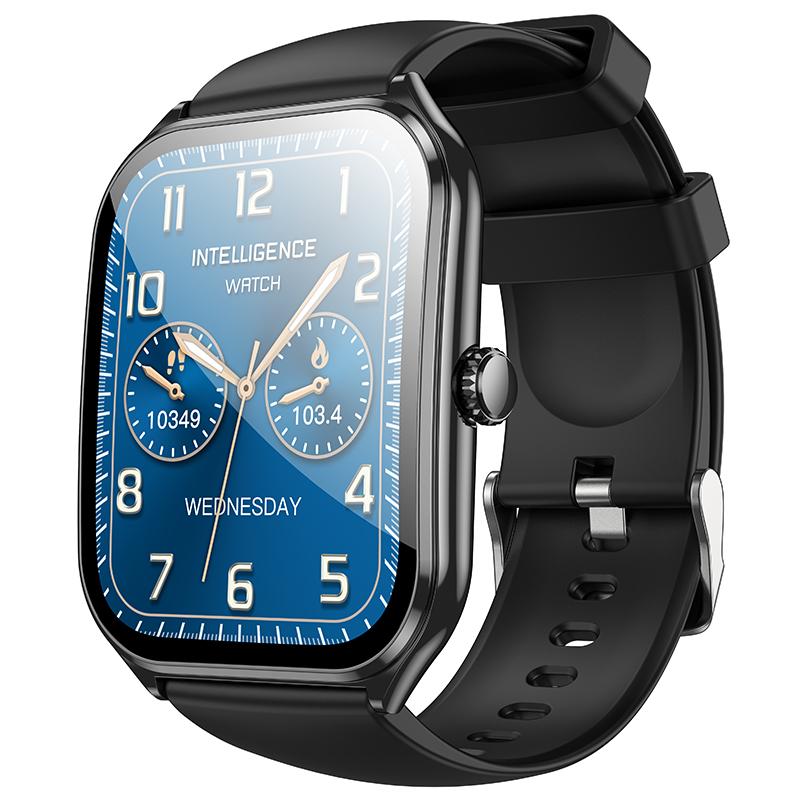 Smartwatch Hoco Y28 IP67 AMOLED Οθόνη 1.96" 200mAh V5.2 με Δυνατότητα Κλήσεων Μαύρο