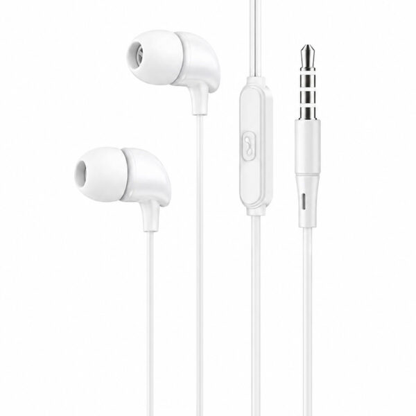 Hands Free Hoco. DM38 Believer Stereo 3.5mm με Μικρόφωνο 1.2m Λευκά