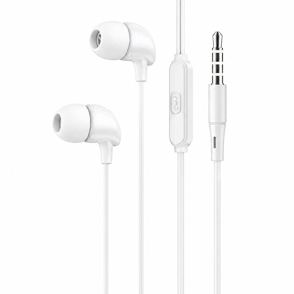 Hands Free Hoco. DM38 Believer Stereo 3.5mm με Μικρόφωνο 1.2m Λευκά