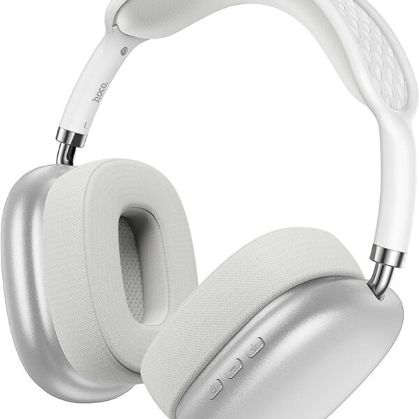 Wireless Ακουστικά Stereo Hoco. ESD15 Max Shadow v5.3 400mAh ANC με Μικρόφωνο και AUX Ασημί