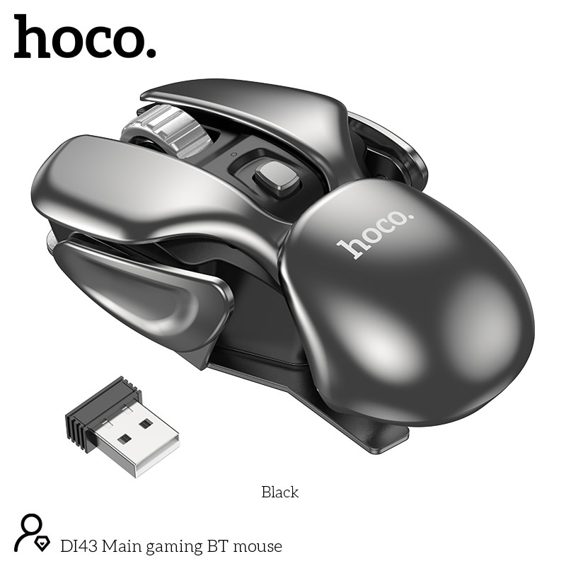 46257.jpg Ασύρματο Ποντίκι Gaming Hoco. DI43 Main 800-1200-1600dpi 2.4GHz 4 Πλήκτρων Μαύρο