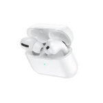 Wireless Hands Free Hoco. DES08 Plus TWS V5.0 300mAh και 3h Ώρες Λειτουργίας Λευκά με Μαύρο Silicon Sleeve