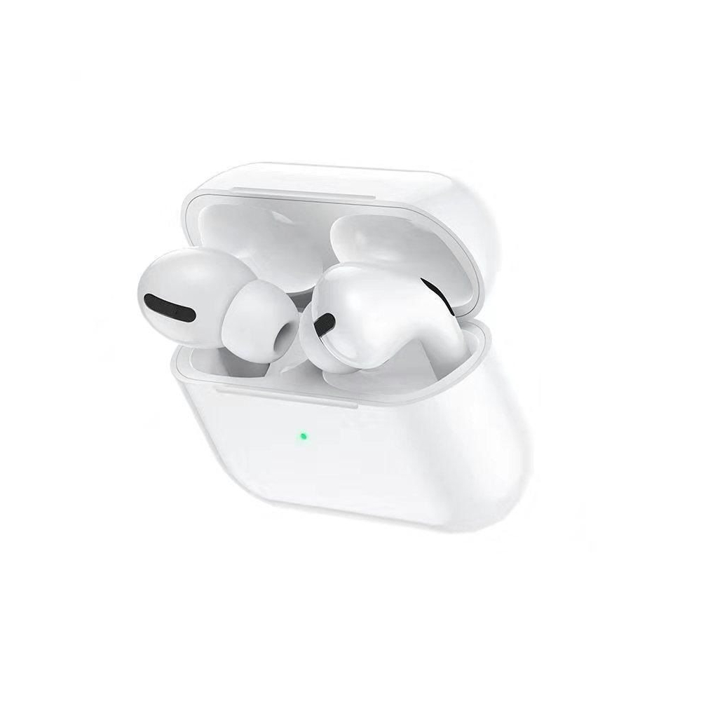 Wireless Hands Free Hoco. DES08 Plus TWS V5.0 300mAh και 3h Ώρες Λειτουργίας Λευκά με Μαύρο Silicon Sleeve