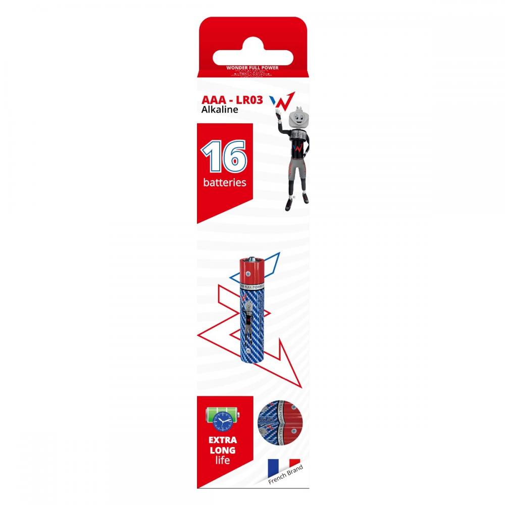 46413.jpg Μπαταρία Αλκαλική Wonder Full Power LR03 size AAA 1.5V Τεμ. 16