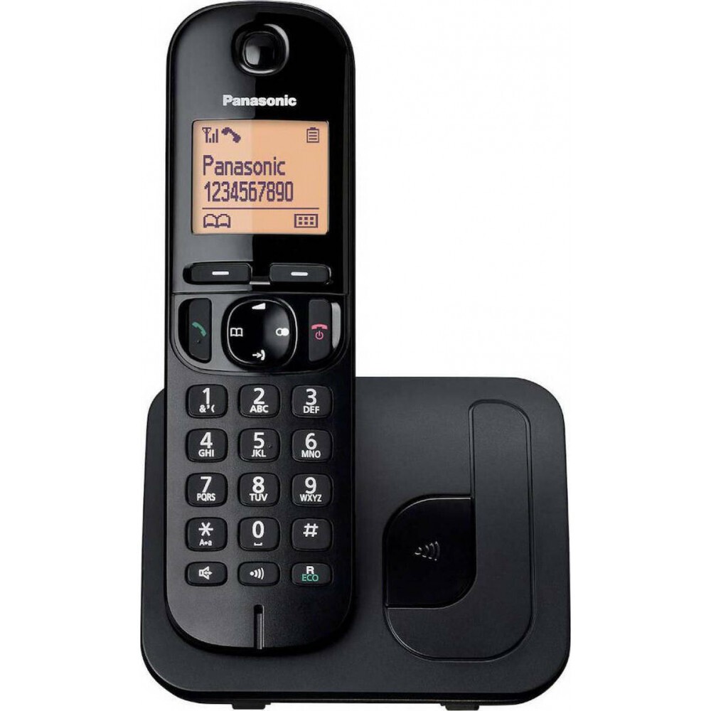 Ασύρματο Ψηφιακό Τηλέφωνο Panasonic KX-TGE250 EU με Πλήκτρο Αποκλεισμού Κλήσεων και Ανοιχτή Ακρόαση Μαύρο