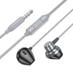 Hands Free Hoco M125 Smart Earphones Stereo 3.5mm με Μικρόφωνο και Πλήκτρο Λειτουργίας 1.2m Γκρι