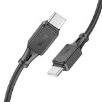 Καλώδιο Hoco X101 Silicon Assistant USB-C σε USB-C Fast Charging 60W Μαύρο 1m