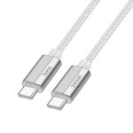 Καλώδιο Hoco U134 Primero USB-C σε USB-C 5.0A 240W Braided Γκρι 1.8m