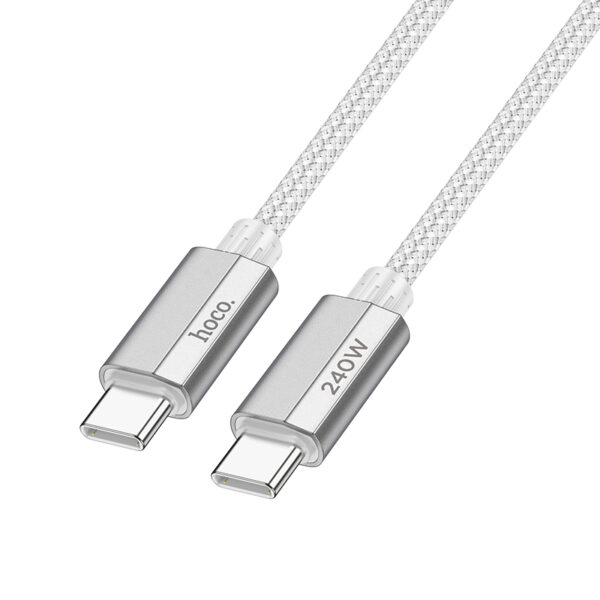 Καλώδιο Hoco U134 Primero USB-C σε USB-C 5.0A 240W Braided Γκρι 1.8m