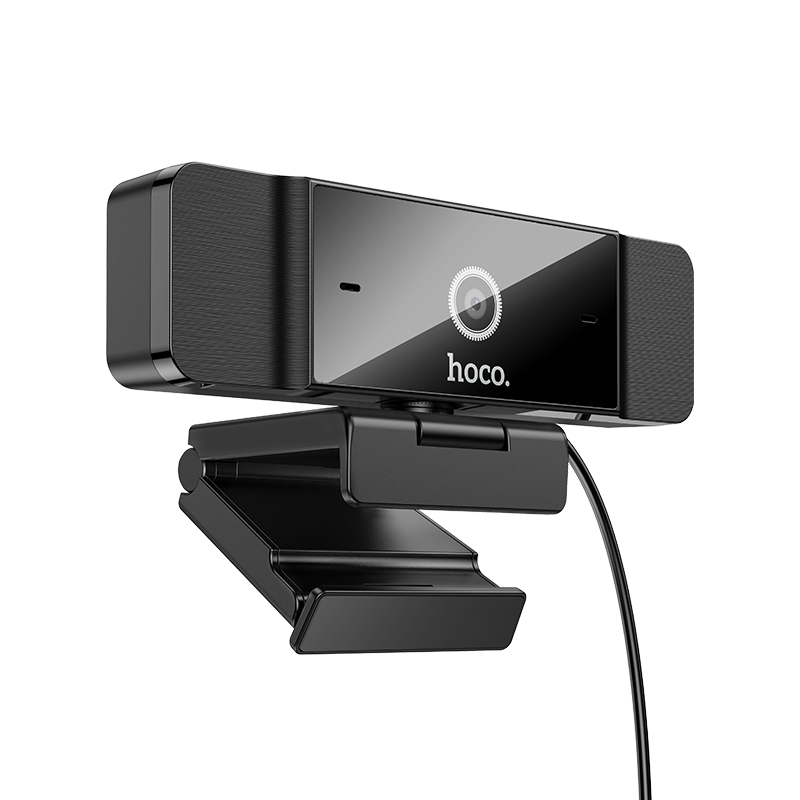 46707.jpg USB Webcam Hoco D100 1080p 30Fps Dual Microphone Μαύρη 1.5m