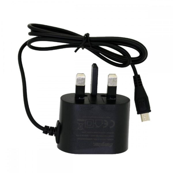 Φορτιστής Ταξιδίου Energizer με Micro USB 0.5A 2.5W Μαύρος με UK Plug Bulk