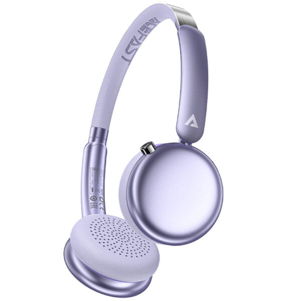 Wireless Ακουστικά Hi-Fi Stereo Acefast H8 500mAh v5.4 30db ANC Μωβ με HD Μικρόφωνο Memory Foam Μαξιλαράκια και Θήκη